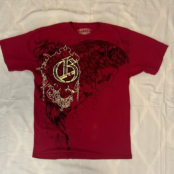 Super cool Brad Butter graphicic tee with gold printing - Picture 1 of 3